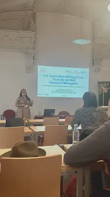 Carolina Carreira presenting at SEFM 2025